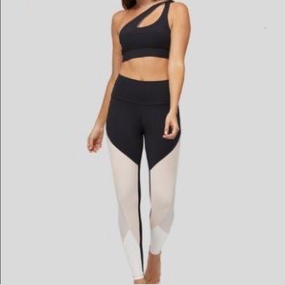Mesh multicolor athletic leggings
